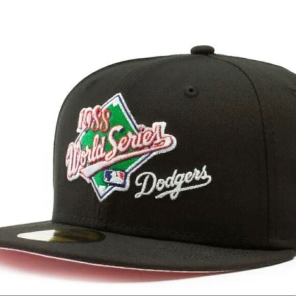 New Era Los Angeles Dodgers 1988 World Series 59FIFTY Fitted Hat Pink UV - 7 1/4 - Picture 4 of 6